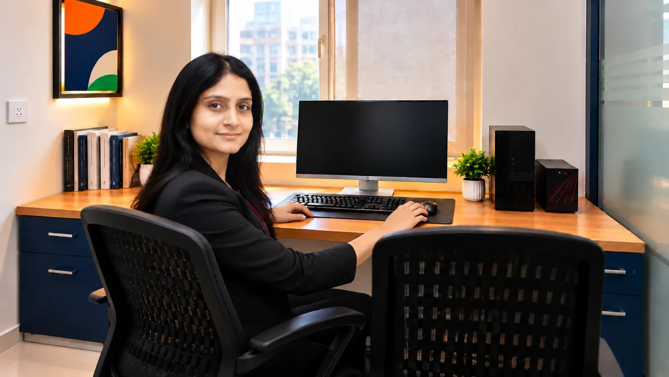 Neha Kumari, General Manager at Codifyguru, working at her desk